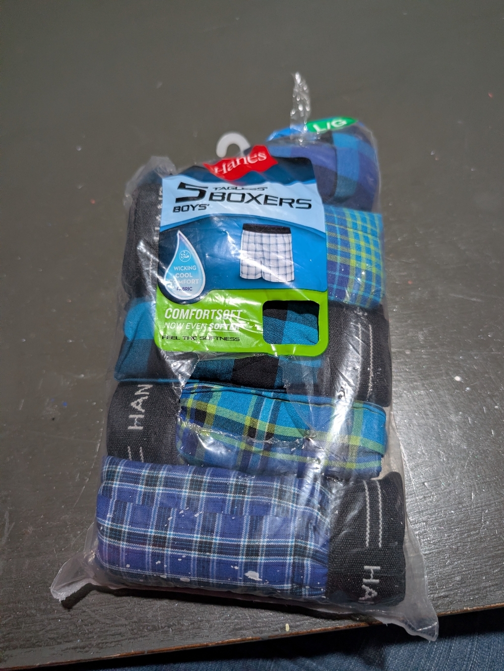 Hanes Tagless Briefs Youth Size Large (14-16) 5ct NWT
